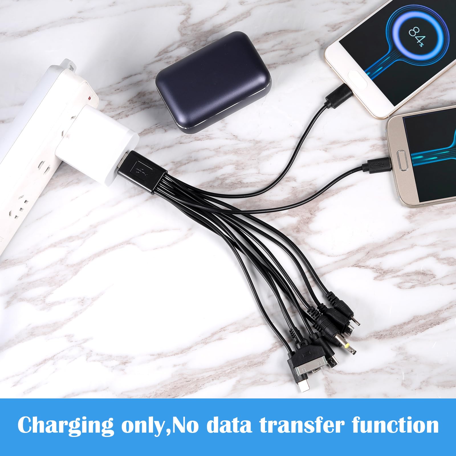 10-in-1 Universal Multi-Function Charging Cable - Compatible with iPhone, Samsung, LG, Sony, Nokia & More - Fast USB Charger for Smartphones, Tablets & Gaming Devices - Perfect for Home, Office & Travel Charging Needs
