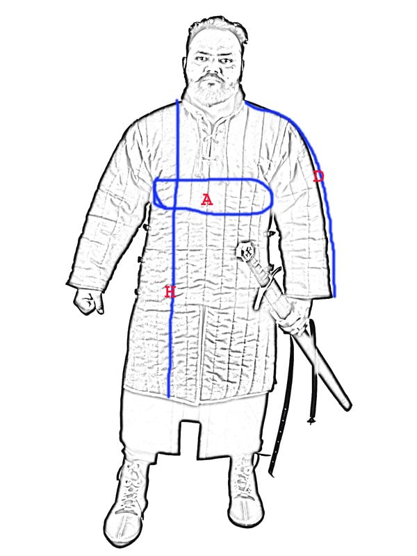 THE MEDIEVALS Medieval Thick Padded Gambeson Coat - Full Sleeves Aketon Jacket Armor for LARP, Cosplay & Historical Reenactment | Authentic Battle-Ready Protection