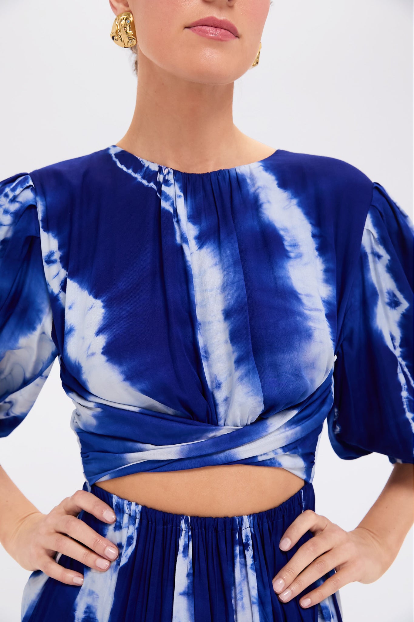 Blue Labake Dress for Women - Elegant Floral Print Summer Dress - Perfect for Beach, Party, and Casual Wear