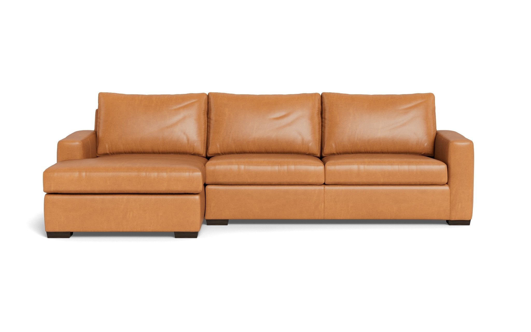 Premium Genuine Leather Left Chaise Sectional Sofa - Modern L-Shaped Couch for Living Room, Family Room & Home Theater Comfortable Seating