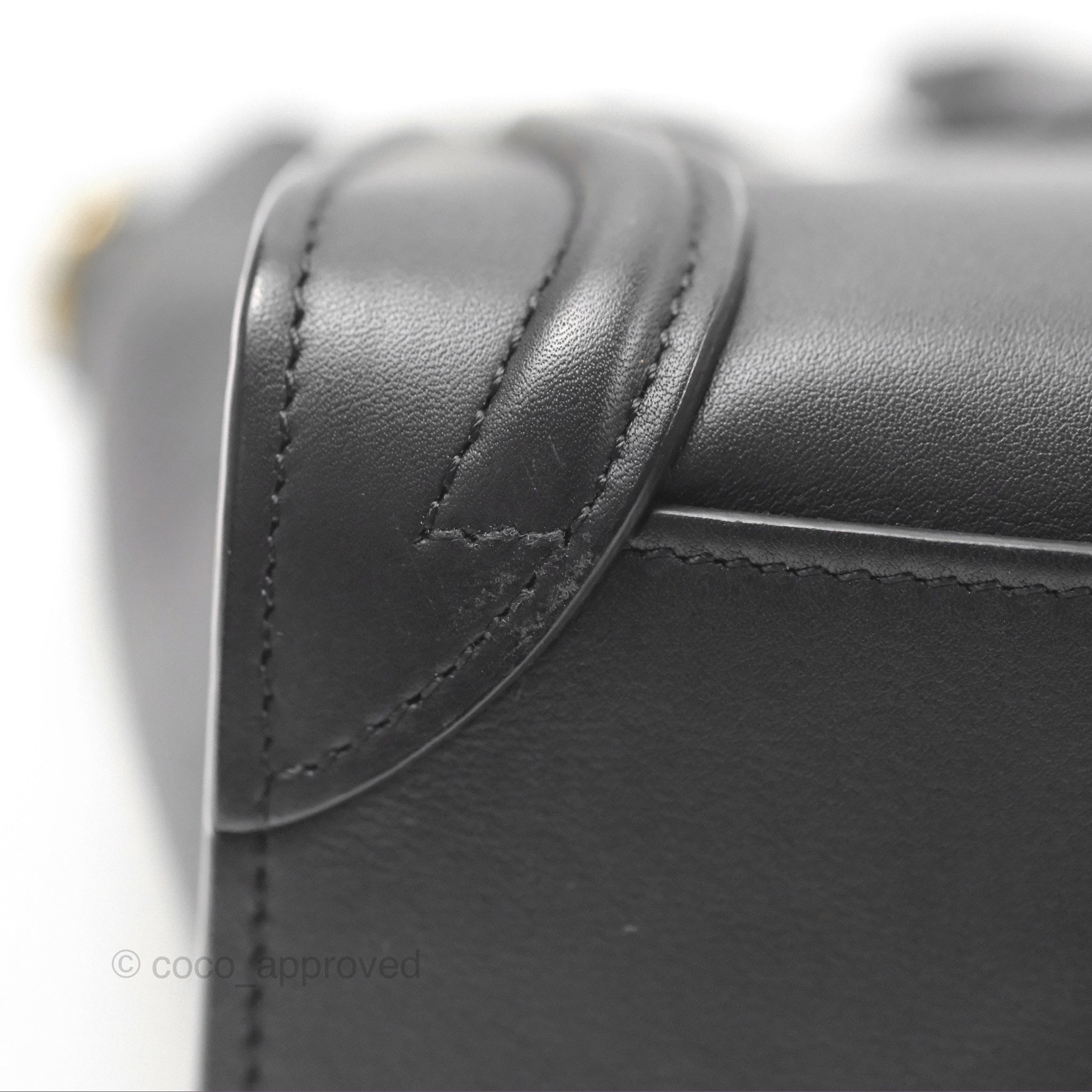 Celine Nano Luggage Bag in Black with Gold Hardware - Luxury Crossbody Purse for Women, Perfect for Work, Travel & Everyday Use