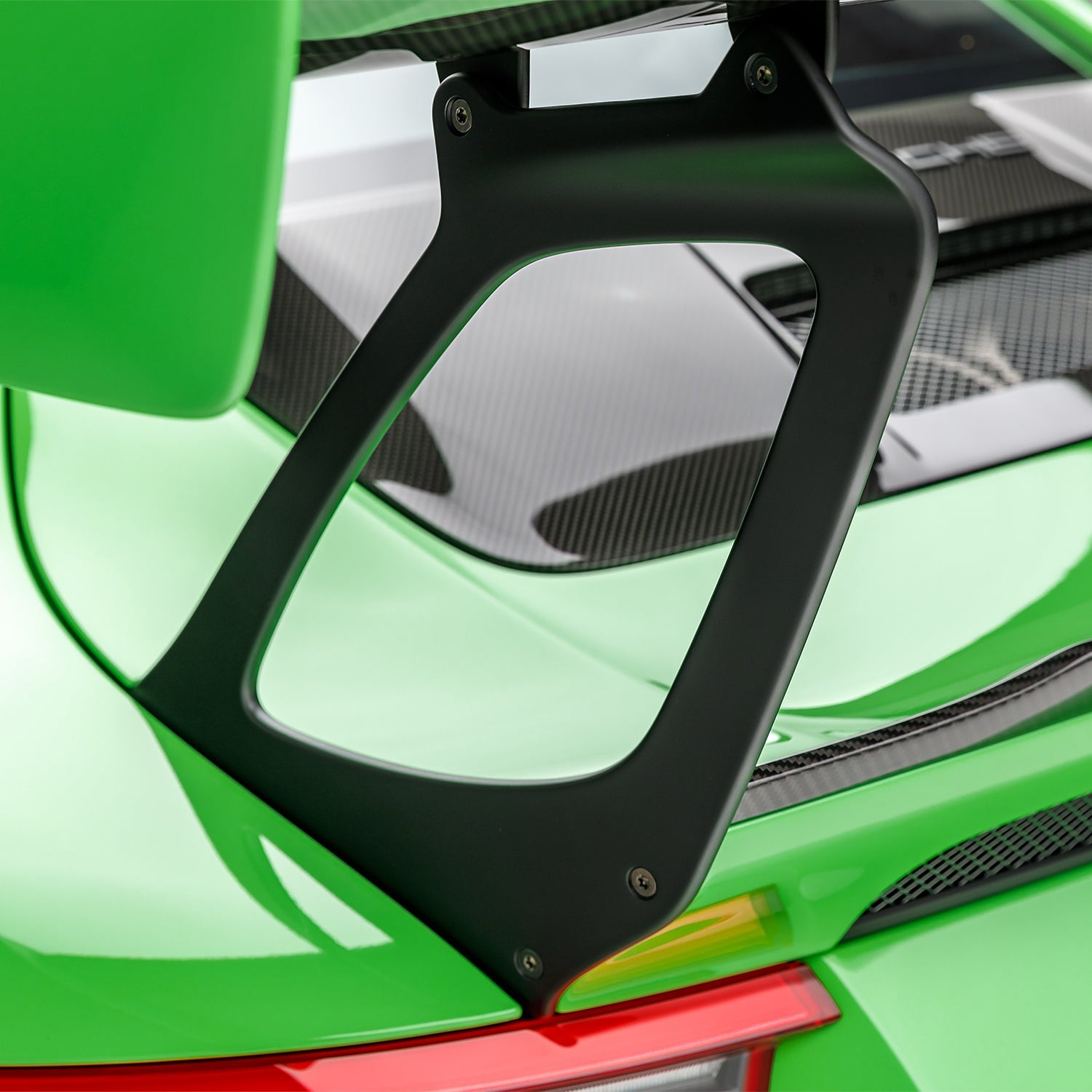 Porsche 991.2 GT2 RS Extended Carbon Fiber Wing Risers - High Performance Rear Spoiler for Track Racing & Street Use