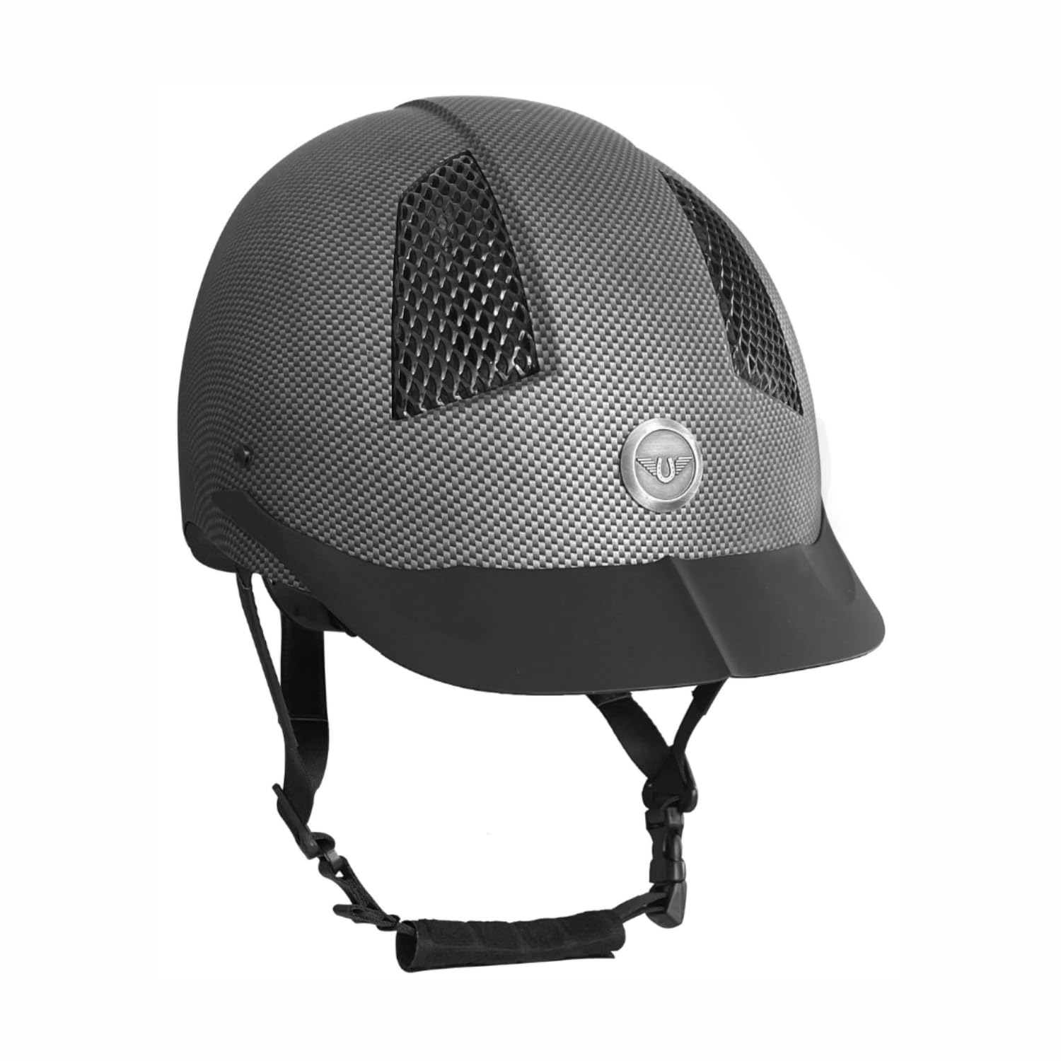 TuffRider Starter Carbon Fiber Equestrian Helmet for Horse Riding - Lightweight & Durable Safety Gear for English, Western & Trail Riding