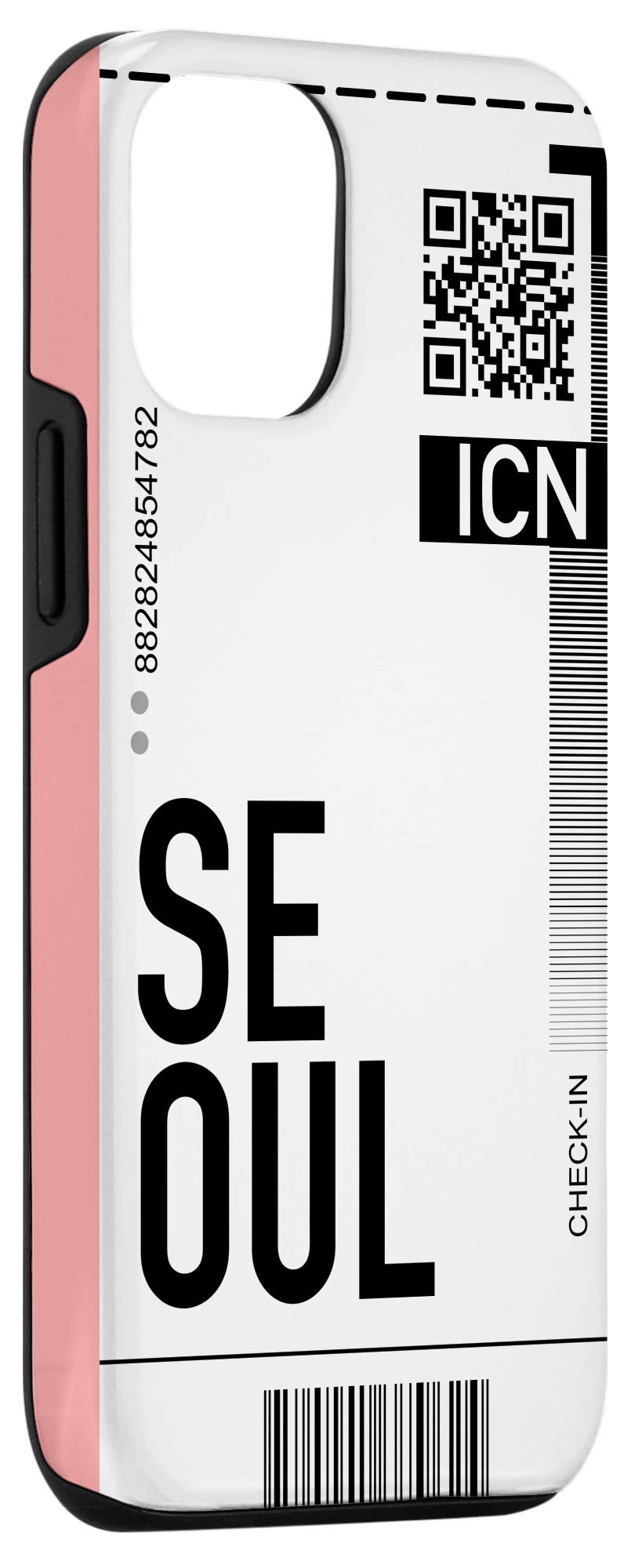 iPhone 12/12 Pro Seoul Air Ticket Design Phone Case - Boarding Pass Souvenir Cover - Perfect for Travel Lovers & Korea Trip Memories