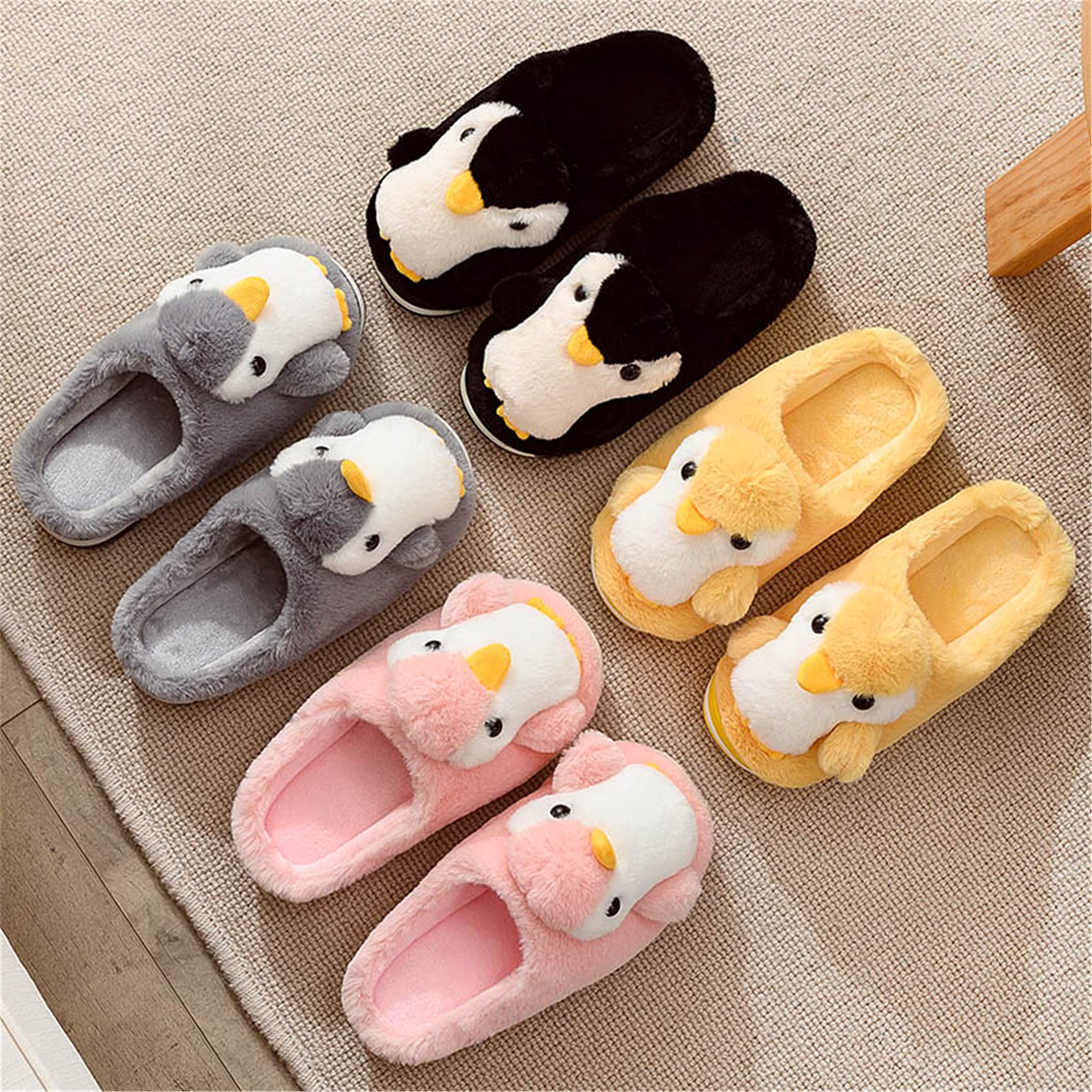 YILANLAN Women's Plush Winter Slippers - Cozy Animal Penguin House Shoes for Indoor Comfort & Warmth | Perfect for Home, Lounge & Cold Weather Wear