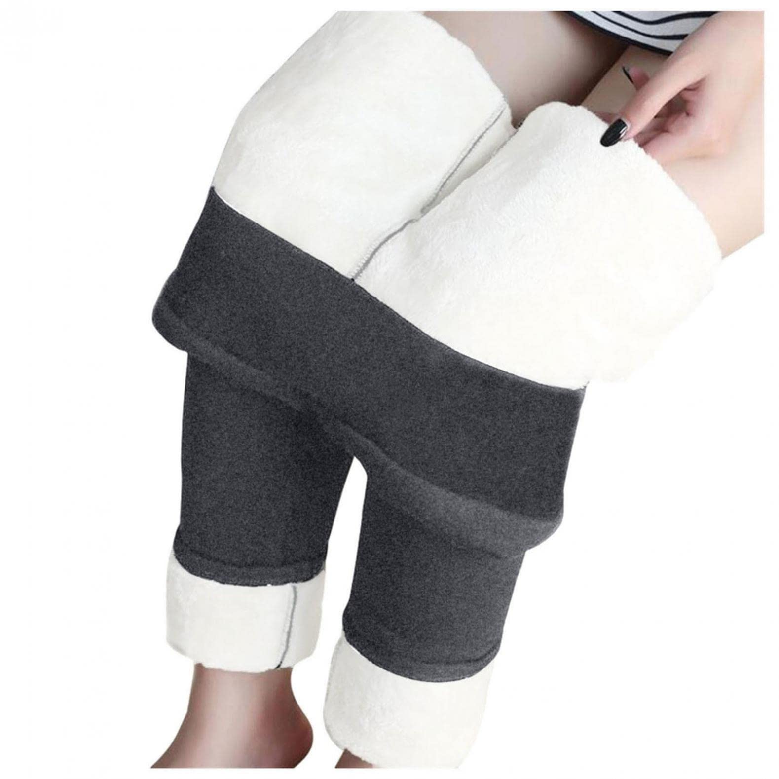 Women's Sherpa Fleece Lined Leggings - High Waist Thick Cashmere Sweatpants, Stretchy Joggers & Plush Winter Pants for Yoga, Running & Lounge Wear