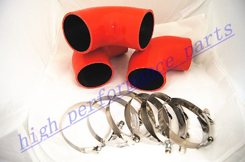 3X RED Silicone Elbow Coupler 2.5
