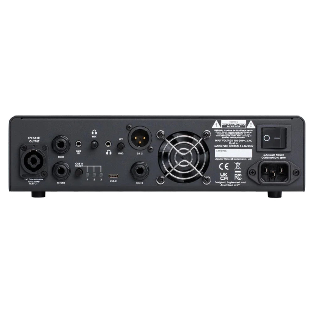 Aguilar AG500V2 Gen 2 500W Bass Amp Head - Professional Bass Guitar Amplifier for Live Performances & Studio Recording