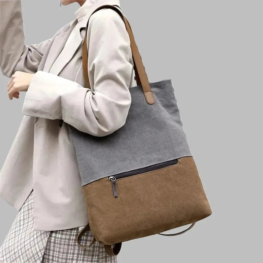 Stylish Women's Designer Canvas Backpack - Durable & Fashionable Laptop Bag for Work, School & Travel | Perfect for Commuters, Students & Professionals