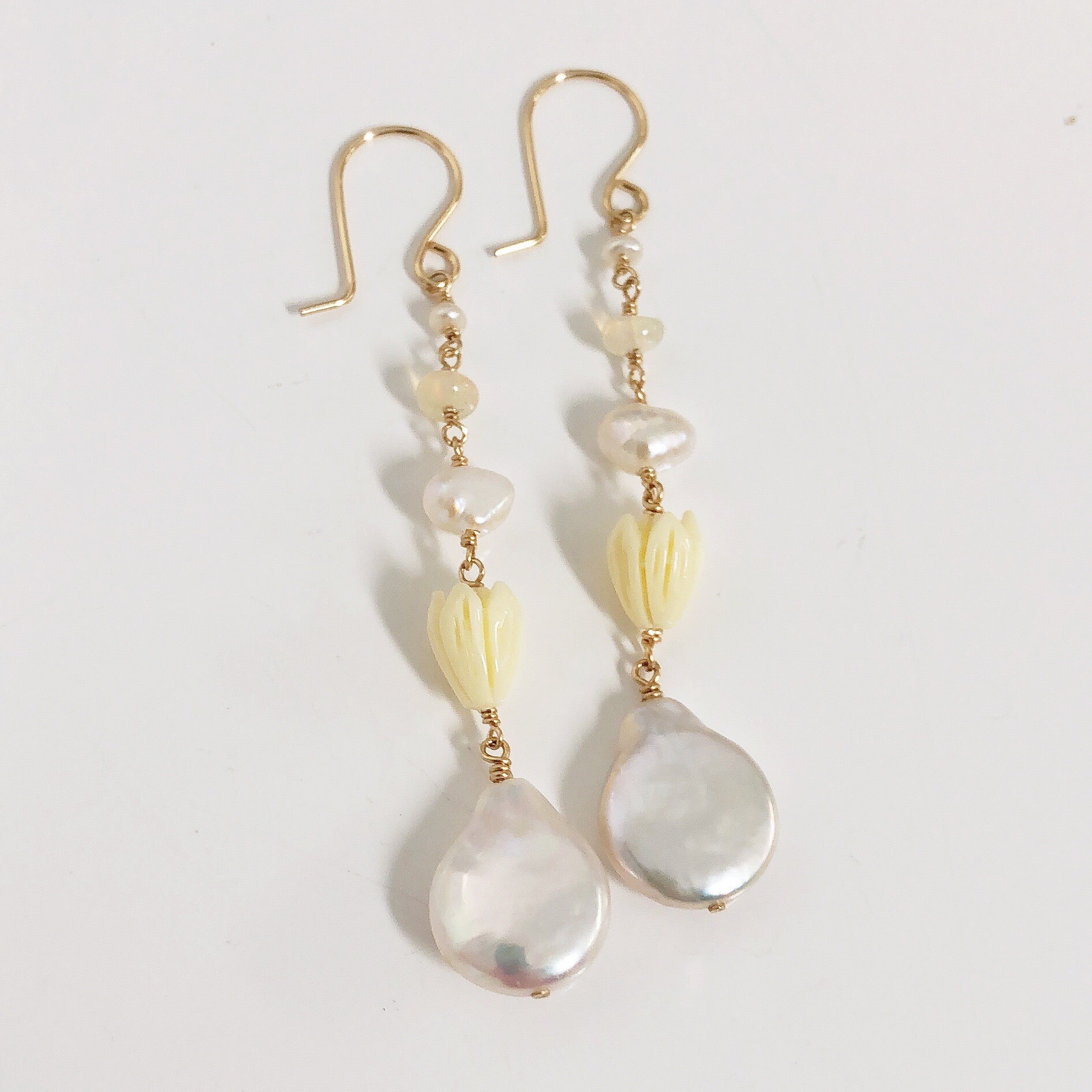 ANNALISE Pikake Floral Earrings (E565) - Elegant Hawaiian-Inspired Jewelry for Women, Perfect for Weddings, Parties & Special Occasions