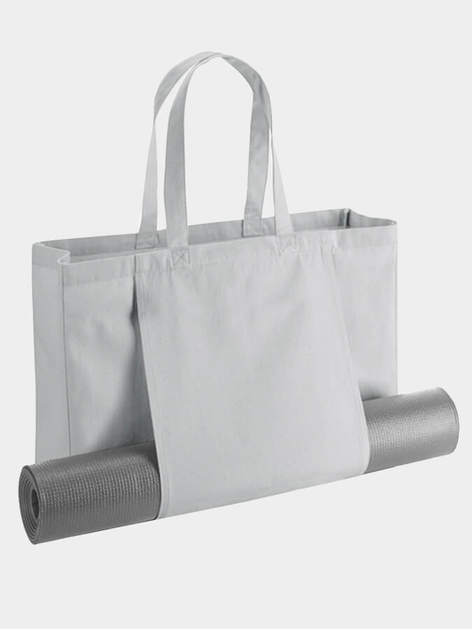 Westford Mill EarthAware Organic Cotton Yoga Tote Bag - Eco-Friendly Reusable Shopping & Gym Bag for Yoga, Beach & Travel | Sustainable & Stylish Carryall