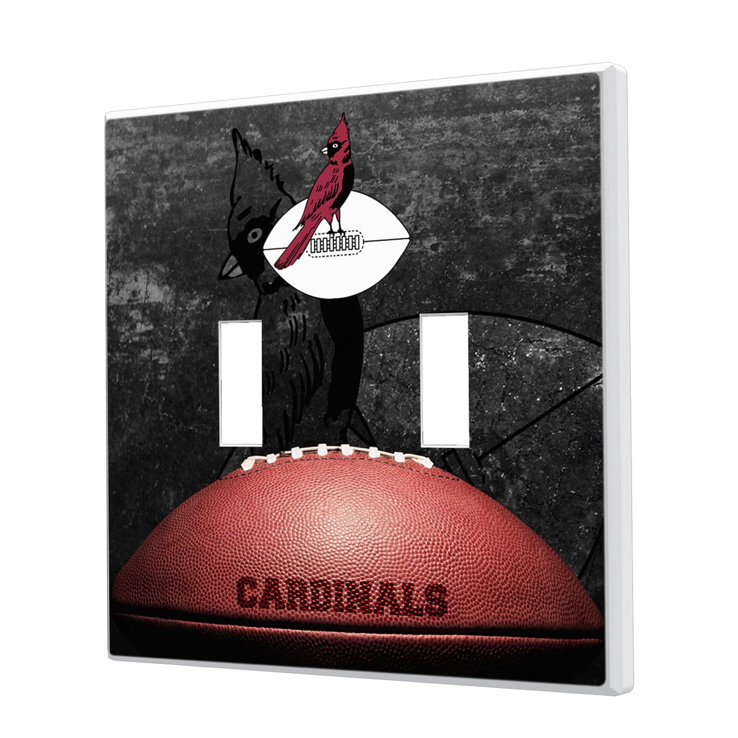 NFL Legendary Team Logo Double Toggle Light Switch Cover Plate - Perfect for Game Room, Man Cave, and Sports Bar Decor