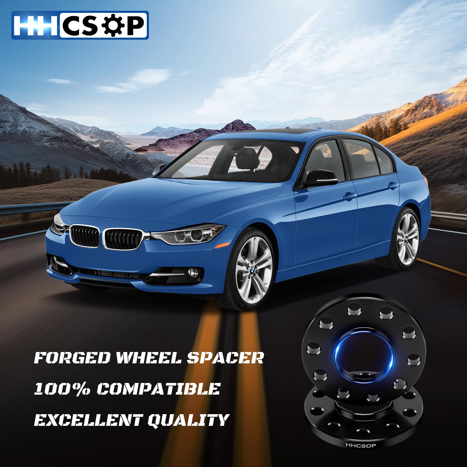5X120 15mm Wheel Spacers for BMW E82 E88 E36 E46 E90 E92 E60 318i-335i 525i 545i Z3 Z4 Z8 M3 X1 | Hubcentric Forged Spacers with M12x1.5 Thread & 72.6mm Bore | Perfect for Performance Upgrades & Custom Fitment