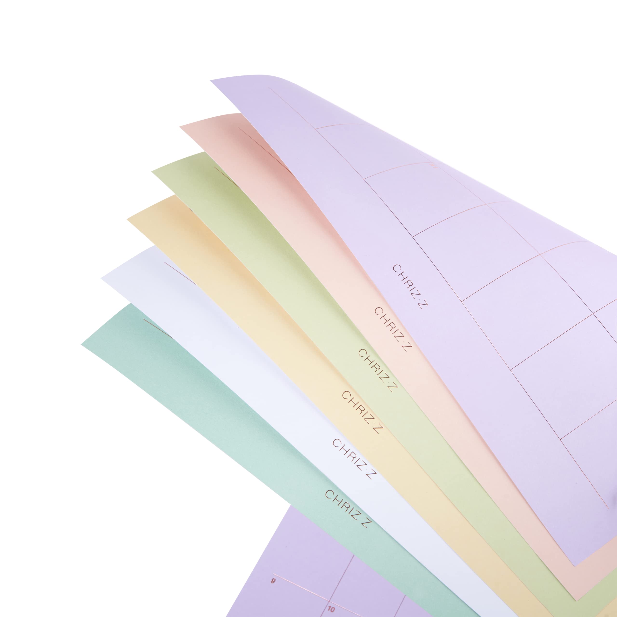 2025 Wall Calendar 12x15 Inches - Elegant Rose Gold Foil Monthly Planner with Peel-Off Pages | Large Print Hanging or Desk Calendar | Pastel Multicolor Paper | Jan-Dec 2025 (5 Colors) - Perfect for Home, Office & Gift Giving