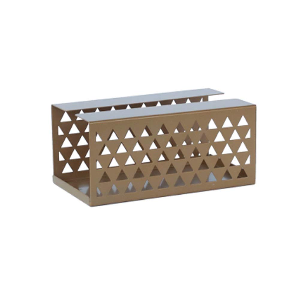 Elegant Gold Iron Tissue Box Cover - Decorative Napkin Paper Holder for Kitchen & Bathroom Countertop - Perfect Gift for Home Decor & Organization
