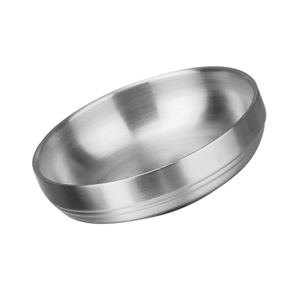 HEMOTON 3.5-Inch Stainless Steel Sauce Dishes - Round Seasoning Bowls for Sushi, Dipping Sauces & Appetizers | Durable Mini Plates for Home, Restaurant & Daily Use | Perfect for Entertaining, Parties & Asian Cuisine