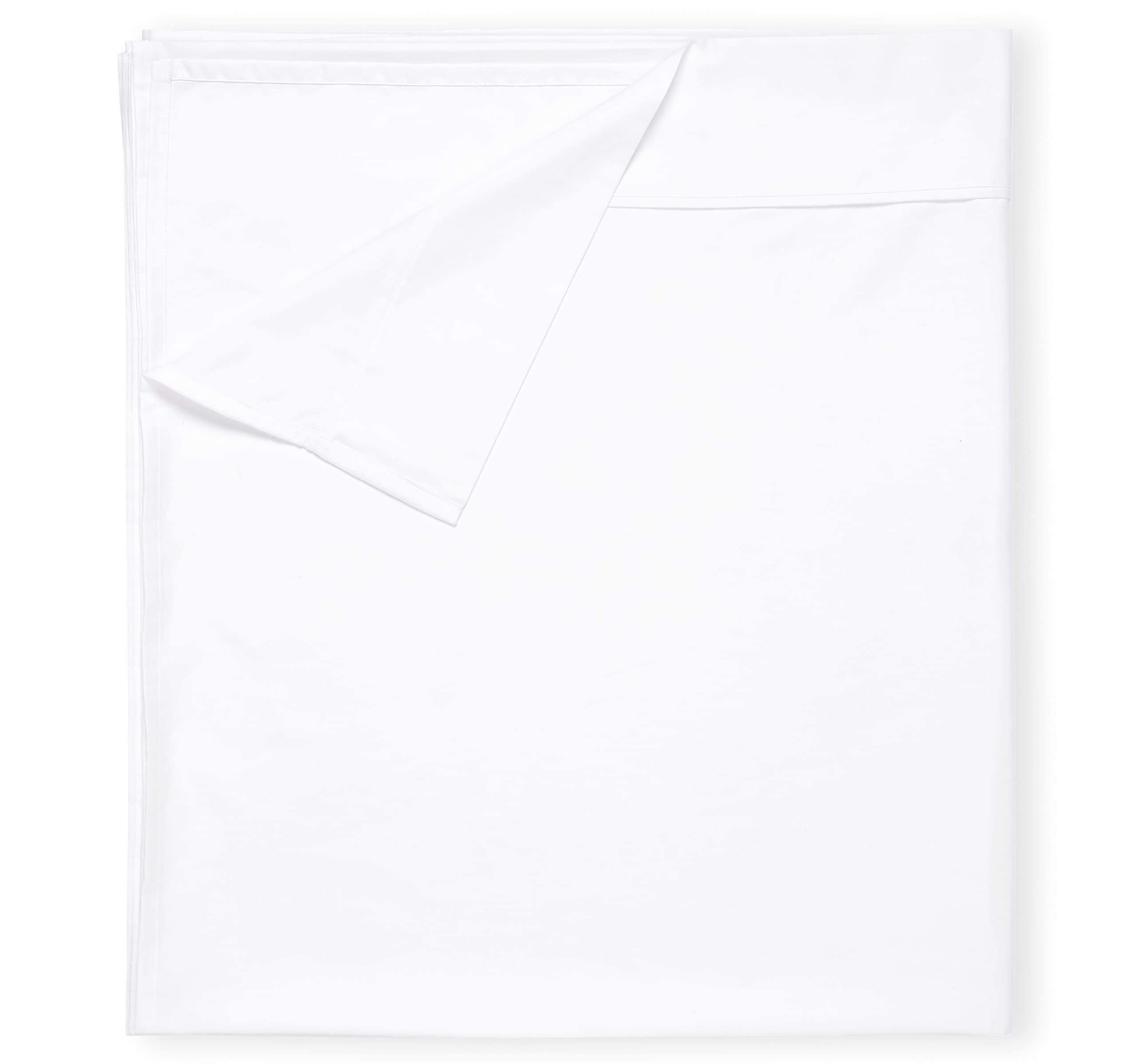 California Design Den Queen Size Flat Sheet - 400 Thread Count 100% Cotton Sateen Bed Sheet, Soft, Breathable & Cooling - Bright White - Perfect for Hot Sleepers & Luxury Bedding