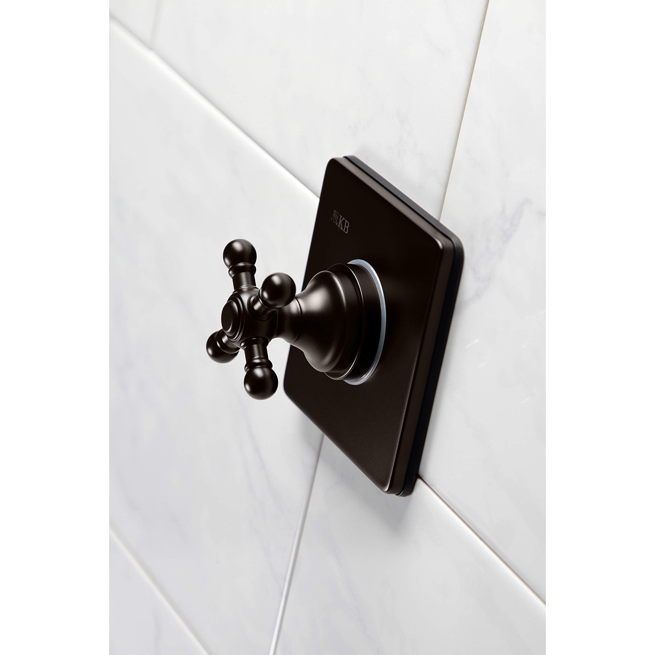 Kingston Brass KS3045BX 3-Way Diverter Valve with Trim Kit in Oil Rubbed Bronze Finish | Perfect for Shower, Bathtub & Sink Plumbing Systems