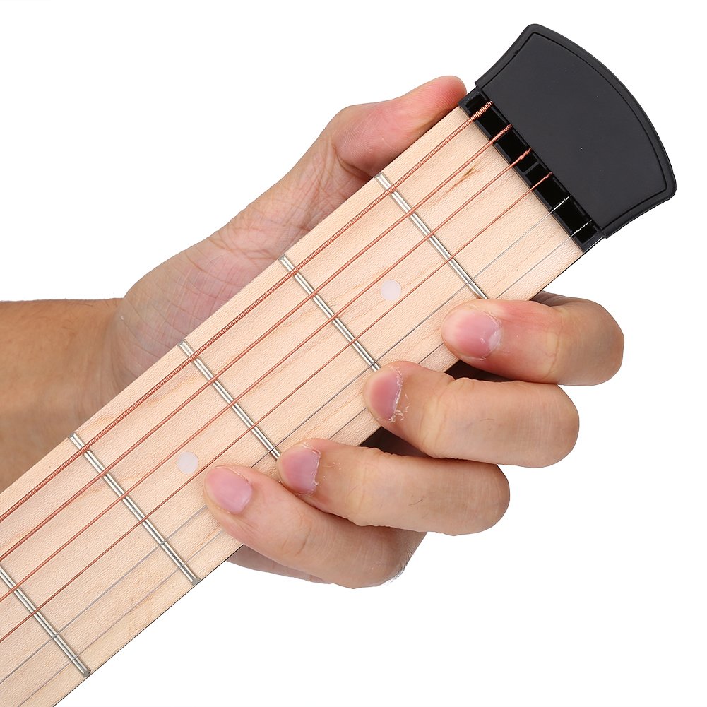 Portable Left-Handed Guitar Practice Neck - Lightweight Pocket-Sized Fretboard Trainer for Beginners & Musicians | Perfect for Travel, Home Practice & On-the-Go Chord Training