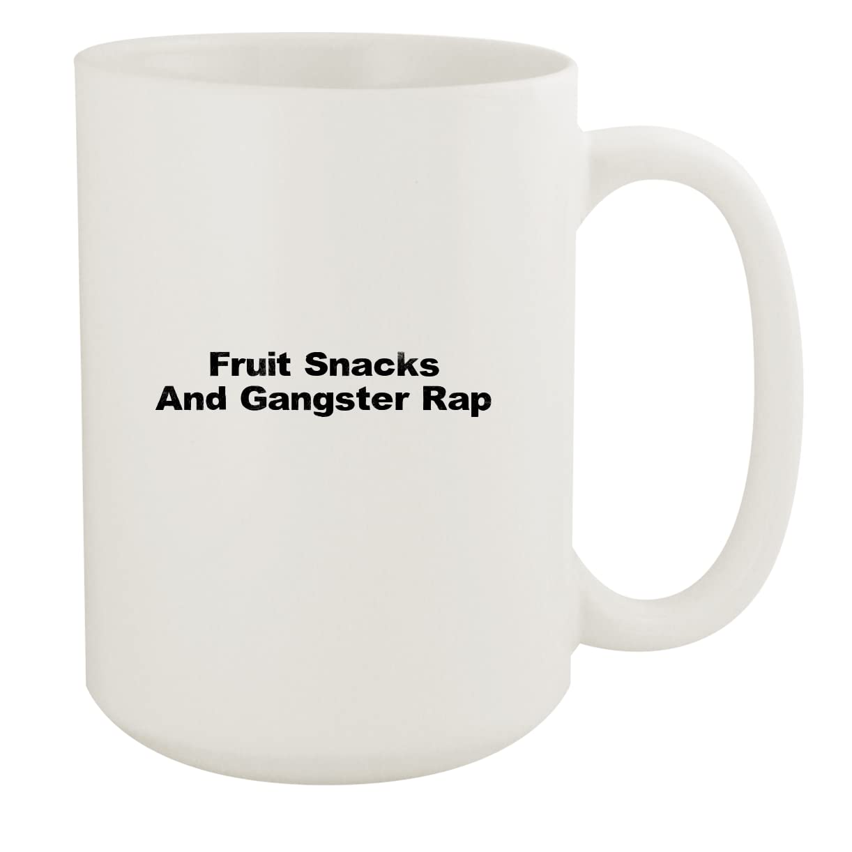 15oz White Ceramic Mug with Fruit Snacks & Gangster Rap Design - Perfect for Coffee, Tea, or Gifts - Funny Novelty Cup for Office, Home, or Rap Music Fans
