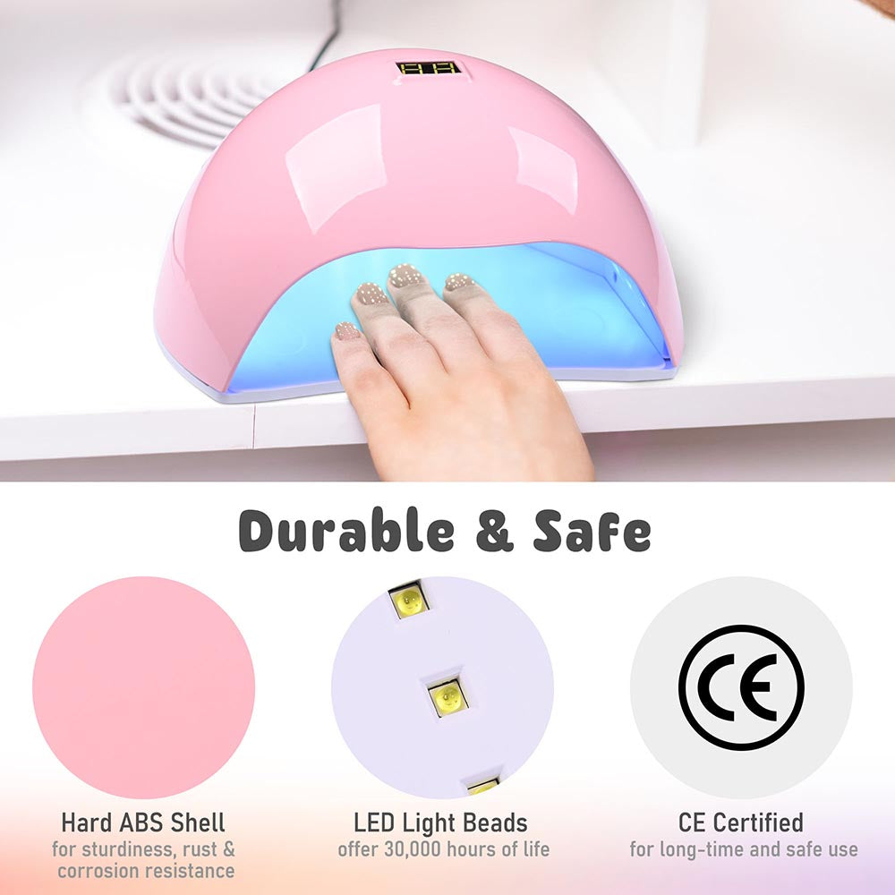 TheLAShop Professional LED Nail Lamp Gel Dryer with Built-in Timer - Fast Curing for Gel Polish, Acrylic Nails & Manicures at Home or Salon