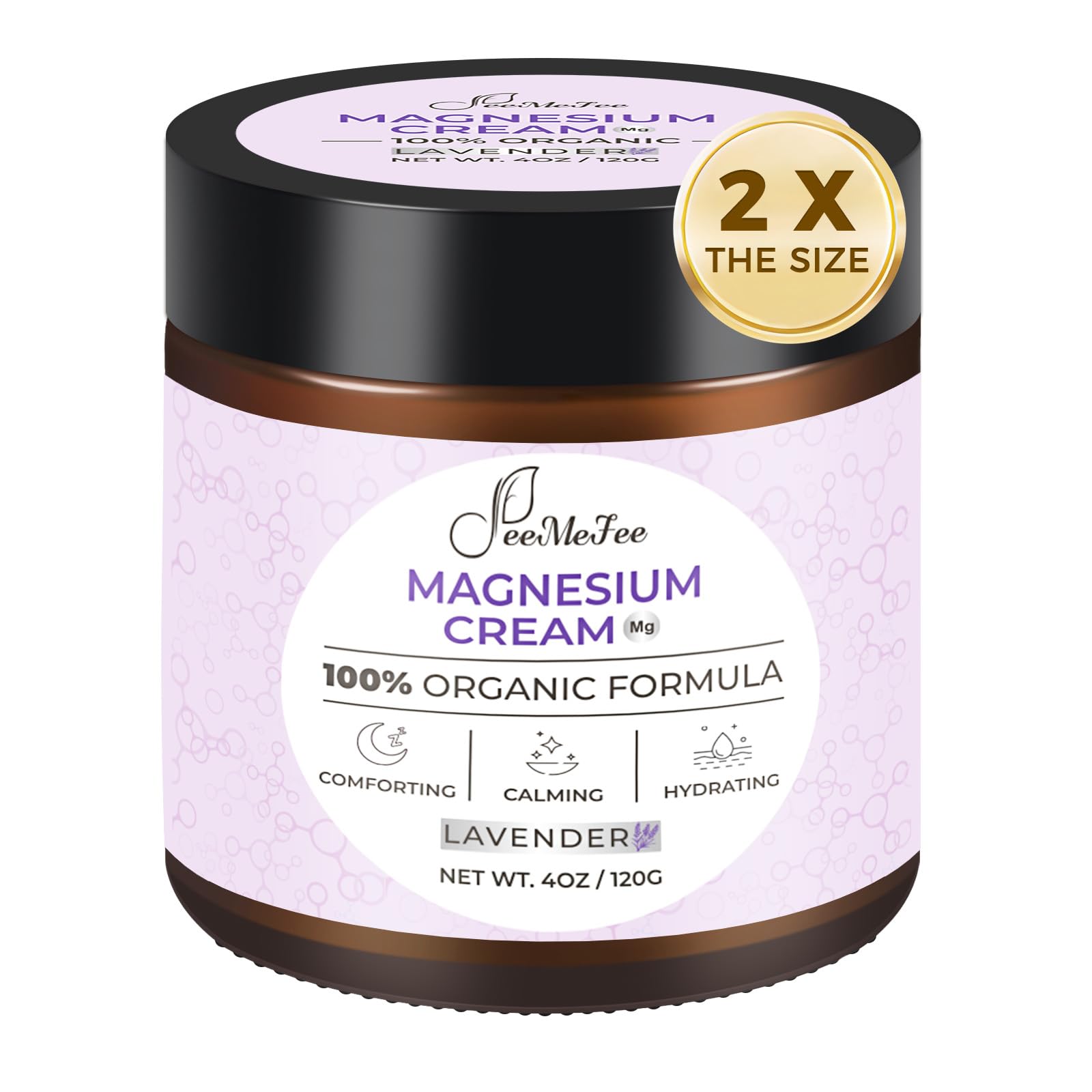 Natural Magnesium Lotion for Better Sleep - Coconut Oil & Shea Butter Cream with Vitamin E & Lavender | 4 oz | Relaxing Nighttime Moisturizer for Stress Relief & Muscle Recovery