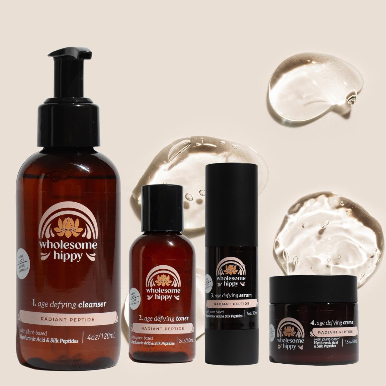 Anti-Aging Silk Peptide Facial Cleanser with Hyaluronic Acid | 4oz Gentle Face Wash for Wrinkles & Dry Skin | Perfect for Daily Skincare Routine & Nighttime Use
