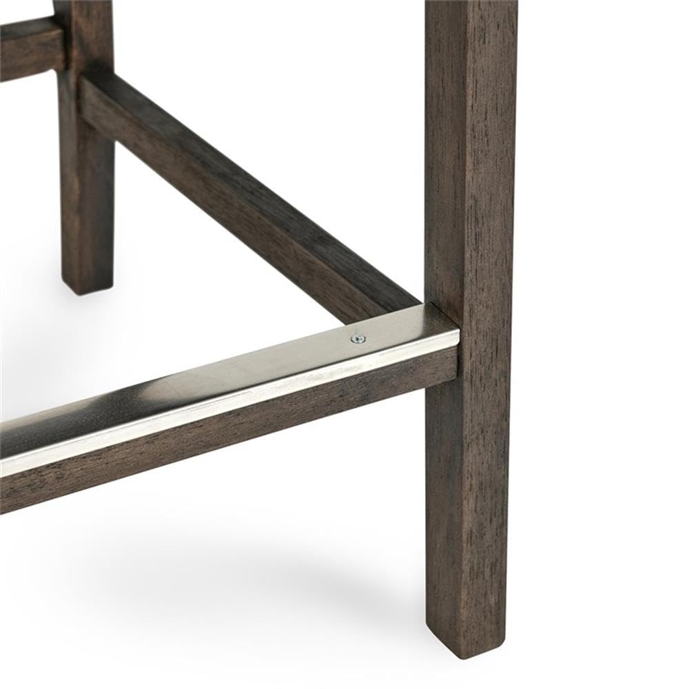 Kosas 24-inch Grey Home Stool - Modern & Sturdy Bar Stool for Kitchen Island, Dining Room & Home Decor