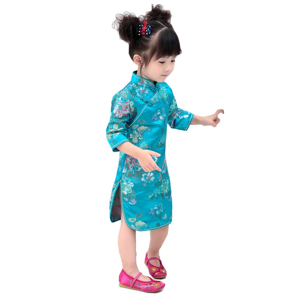 Elegant Peony Rose Qipao Cheongsam Dress for Women - Half Sleeve Chinese Traditional Wedding Dress, Princess Birthday Party Costume | Perfect for Bridal Shower, Tea Ceremony & Cultural Events