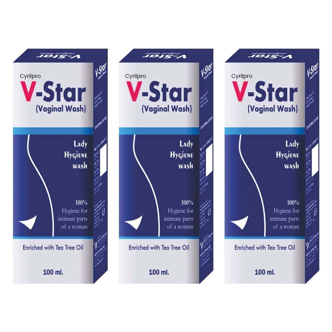 Vstar Natural Intimate Wash for Women - 3 Pack | Gentle Feminine Hygiene Care