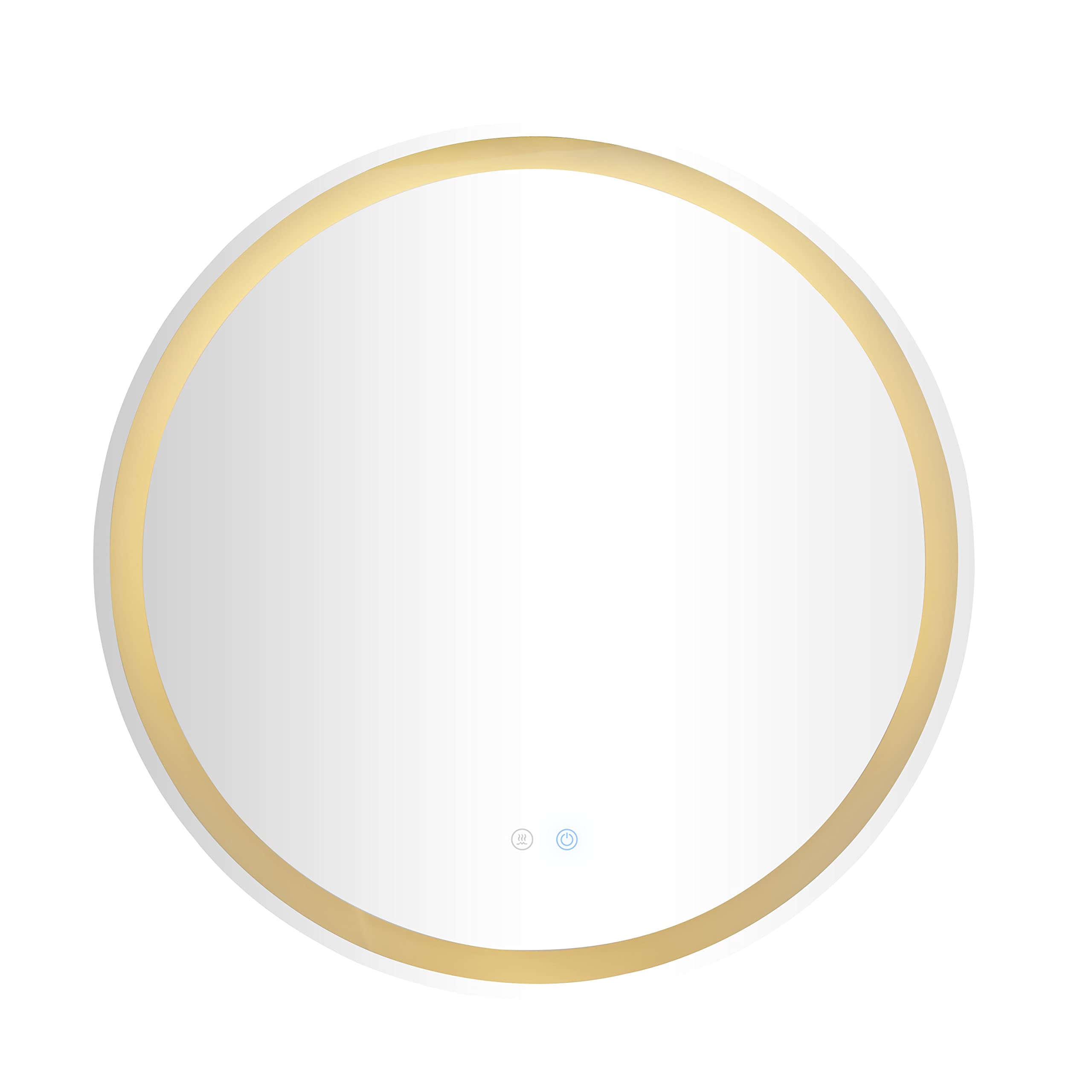 Deco 79 32x32 Inch LED Anti-Fog Bathroom Mirror with Silver Frame - Fog-Free Shaving & Makeup Mirror for Steam Showers & Vanities