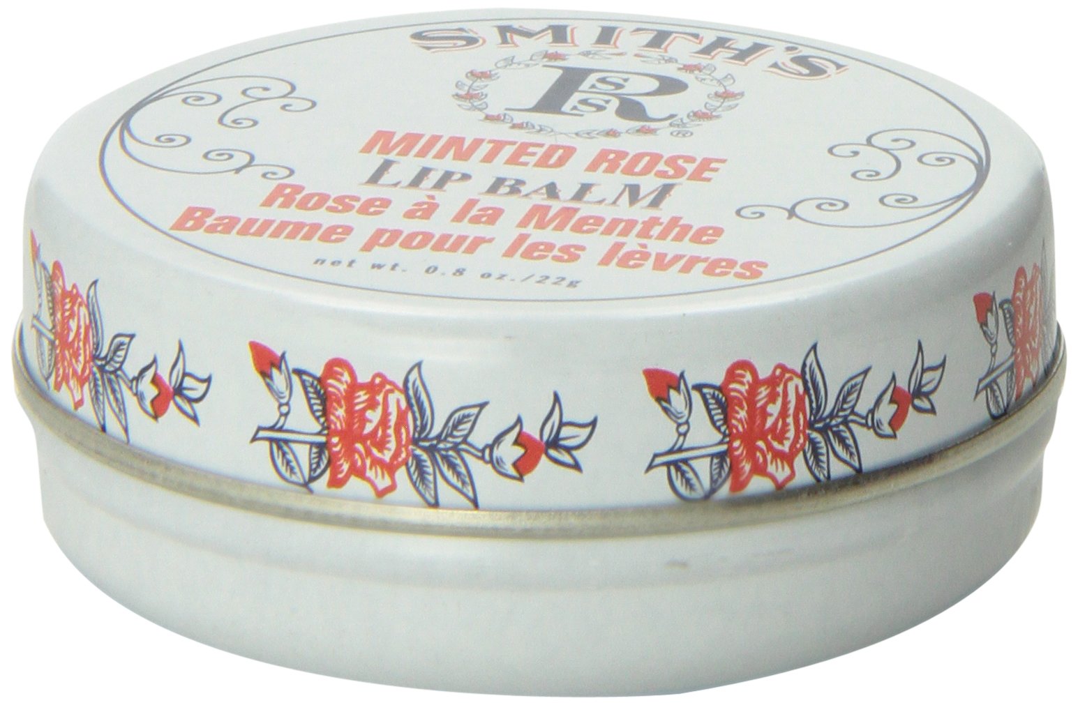 Minted Rose Lip Balm Tin - 0.8oz Moisturizing Lip Care for Dry & Chapped Lips - Perfect for Winter, Travel & Daily Hydration