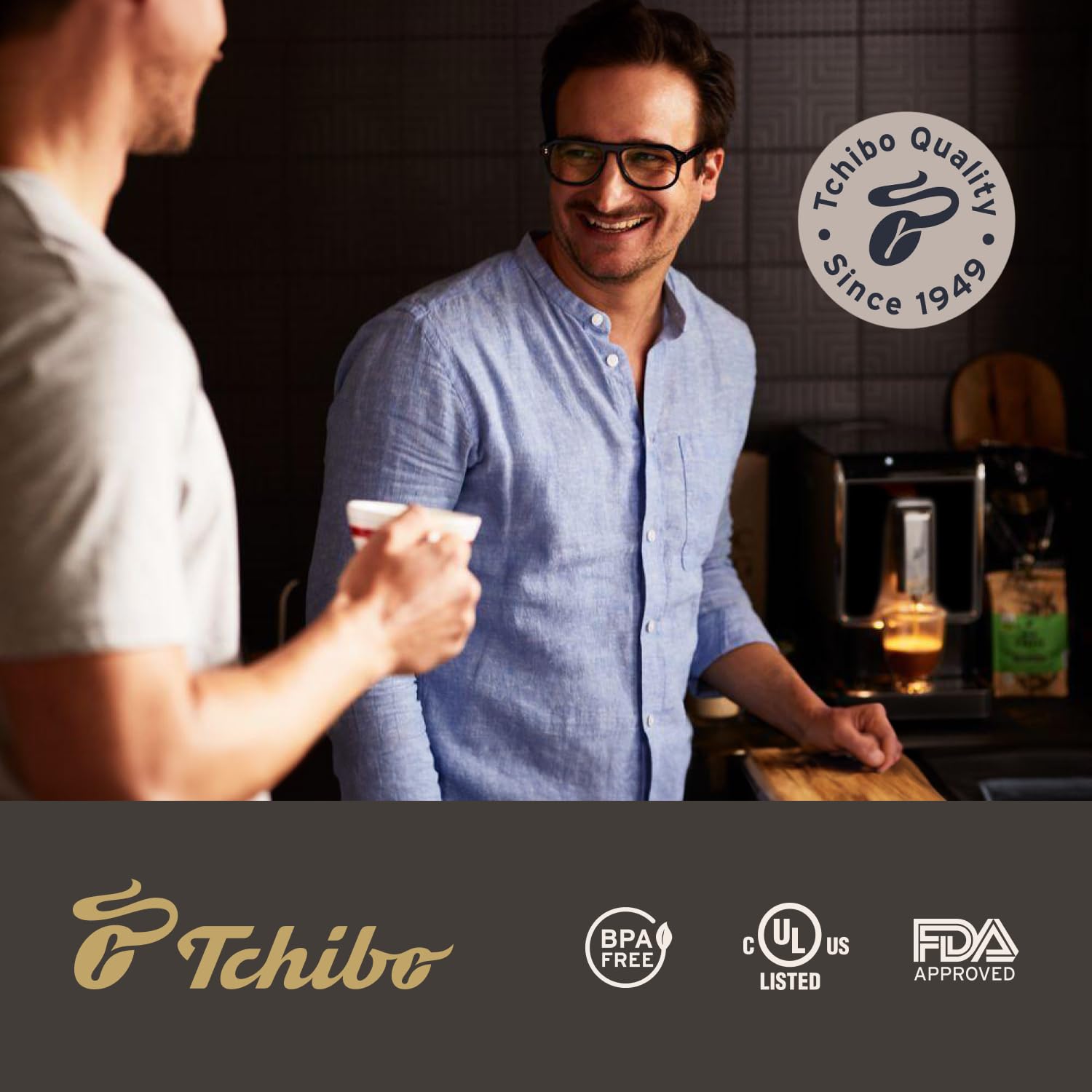 Tchibo Automatic Espresso & Coffee Machine with Built-in Grinder - Silver | Includes 3 x 12 oz. Bags of Whole Bean Coffee | Perfect for Home, Office & Cafe Use