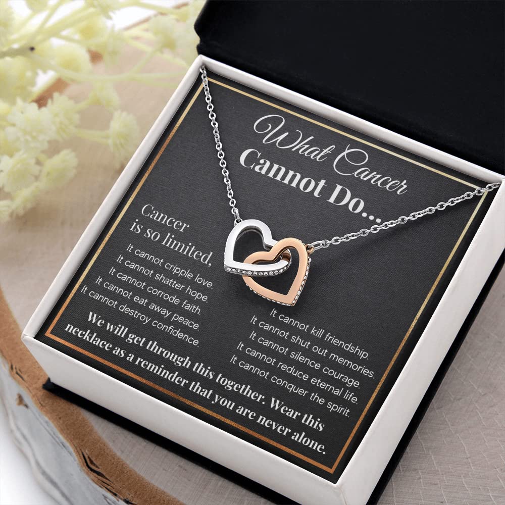 Cancer Awareness Pendant Necklace for Women - Chemo Comfort Gift with Card & Box