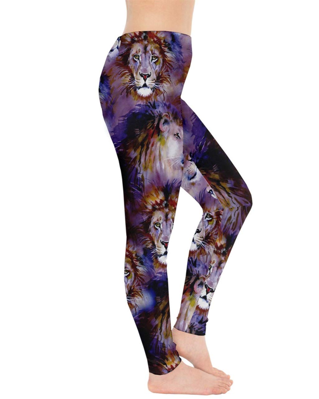 CowCow Women's Fashion Animal Print Leggings - Snake, Reptile & Crocodile Pattern Leather-Look Yoga Pants for Workout, Dance & Casual Wear