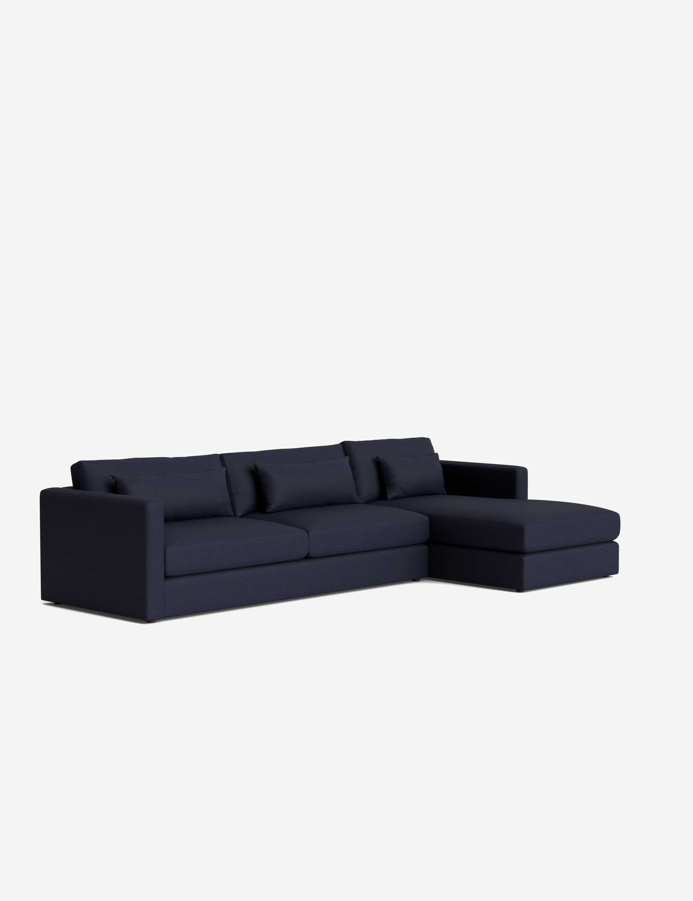 Durham Chaise Sectional Sofa - Modern L-Shaped Couch with Chaise Lounge | Comfortable Fabric Sofa Set for Living Room, Family Room & Lounge Areas