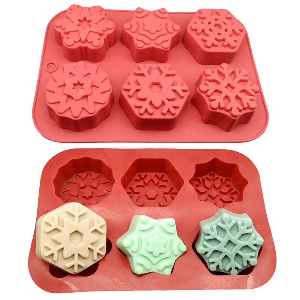 Snowflake Silicone Mold for Baking - Chocolate, Cake, Jelly, Pudding & Soap Making - Christmas Party Dessert Decor - Reusable Baking Molds for Cookies, Cupcakes & Holiday Treats - Perfect for DIY Gifts & Festive Dessert Presentation