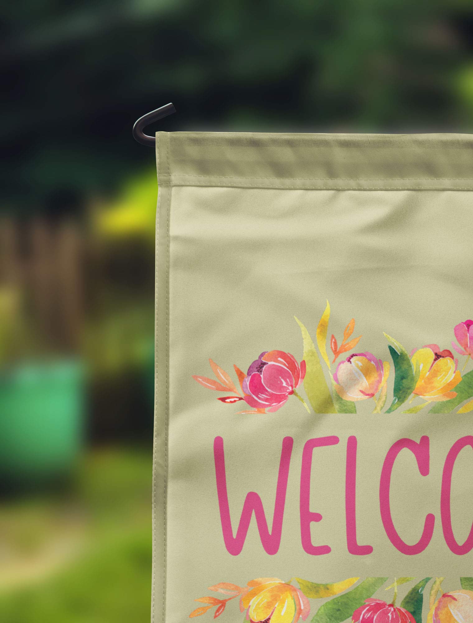 Double Sided Welcome Garden Flag - Tan Summer Camping Decor for Outdoor Enthusiasts | Perfect for Camping Trips, Backyard BBQs & Patio Decorations