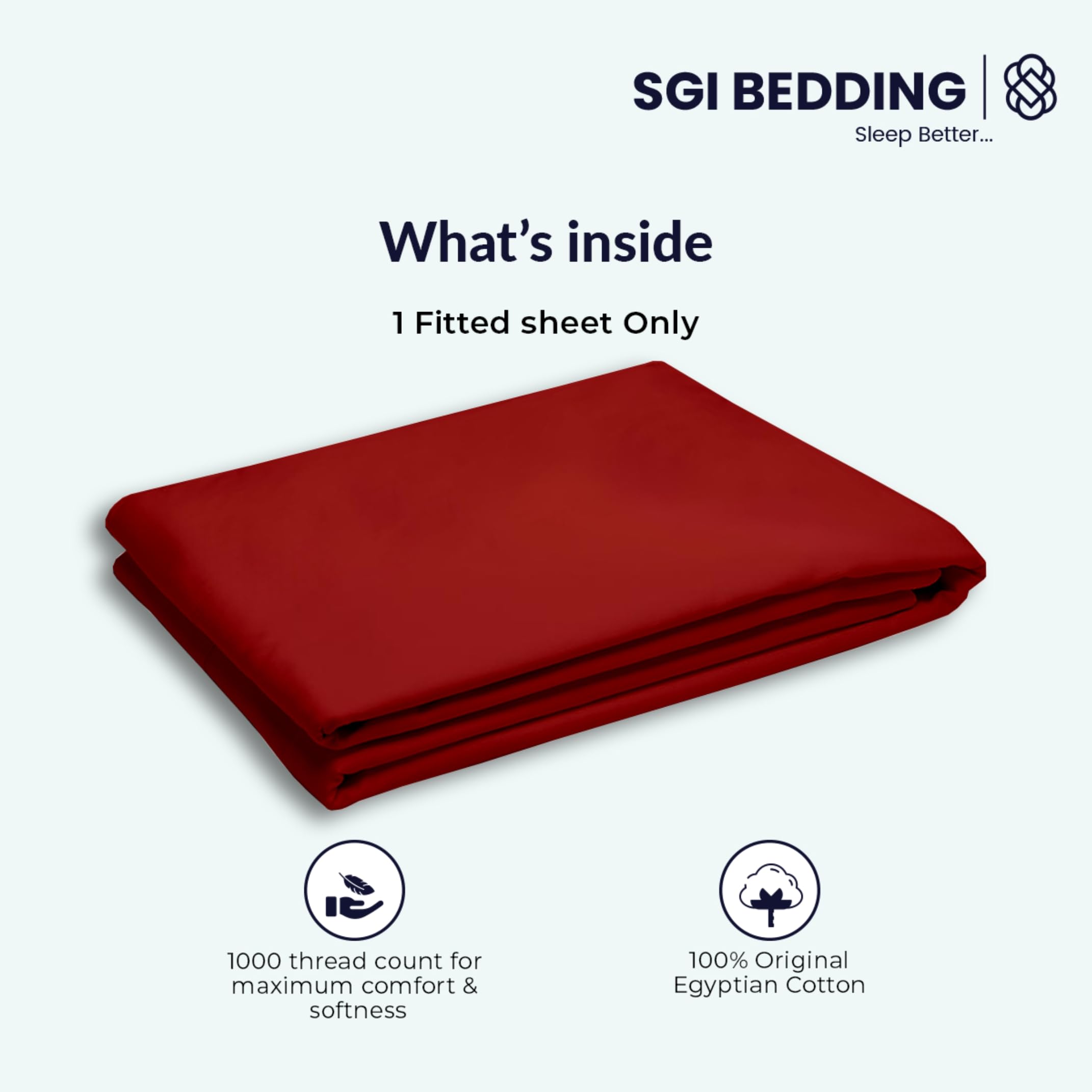 Premium 100% Egyptian Cotton Fitted Sheet for Adjustable Beds - 28
