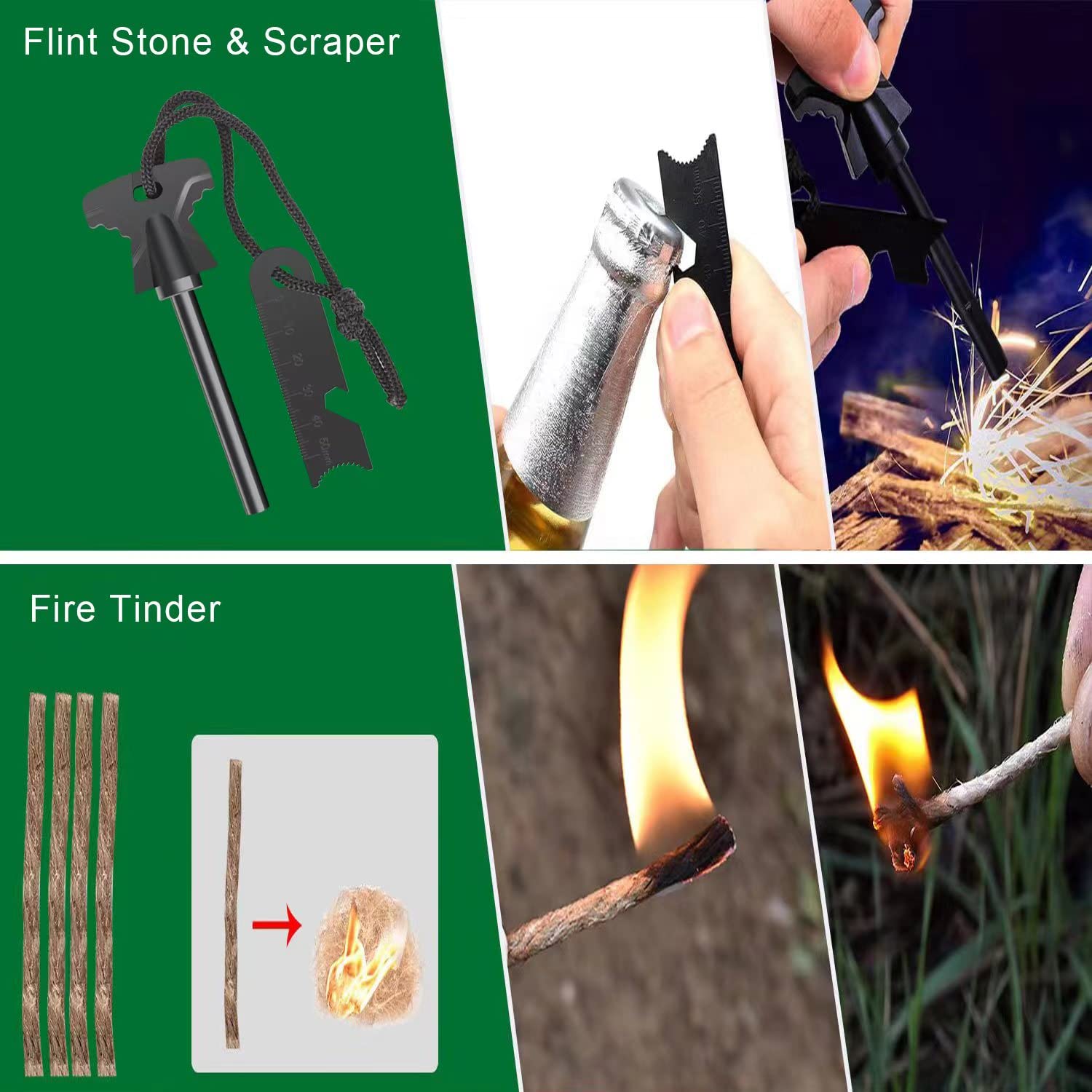 35-in-1 Survival Kit & First Aid Emergency Gear - Perfect Gift for Men, Boyfriend, Husband - Ideal for Camping, Hiking, Hunting, Fishing Adventures | Essential Outdoor Safety Equipment for Emergencies