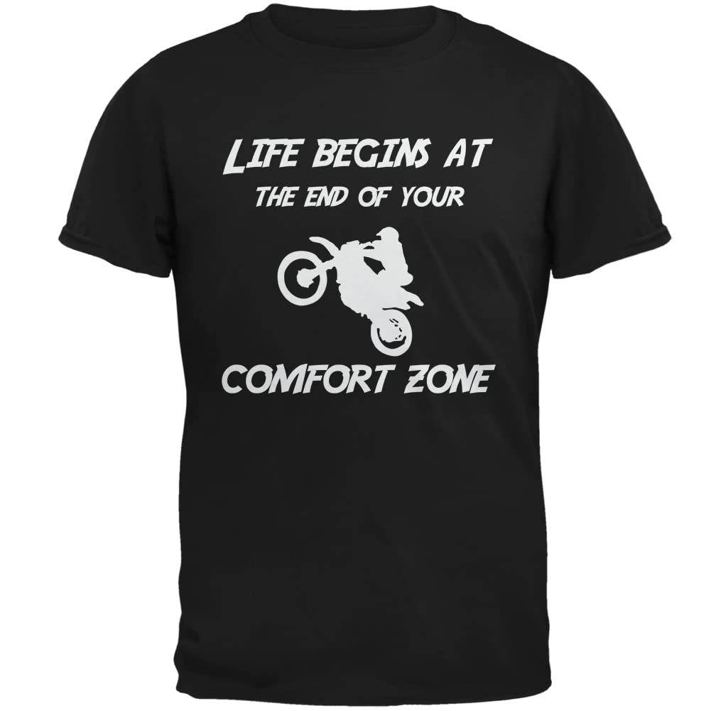 Comfort Zone Dirt Bike Adult T-Shirt - Men's & Women's Motorcycle Riding Tee - Casual & Sporty Apparel for Off-Road Adventures, Motocross Events & Biker Gatherings