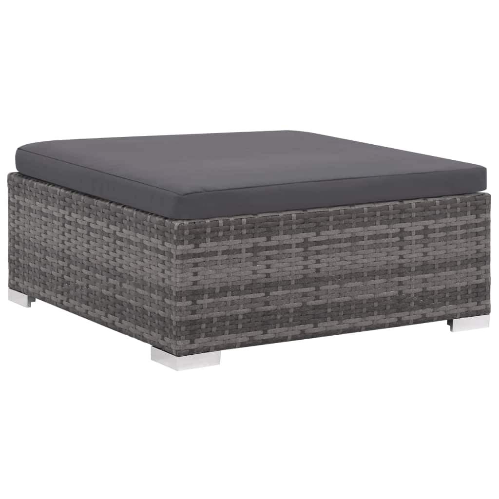 12-Piece Outdoor Patio Furniture Set - Modular Wicker Sofa & Dining Table with Cushions, Gray Poly Rattan - Fast Shipping | Perfect for Garden, Poolside & Backyard Relaxation