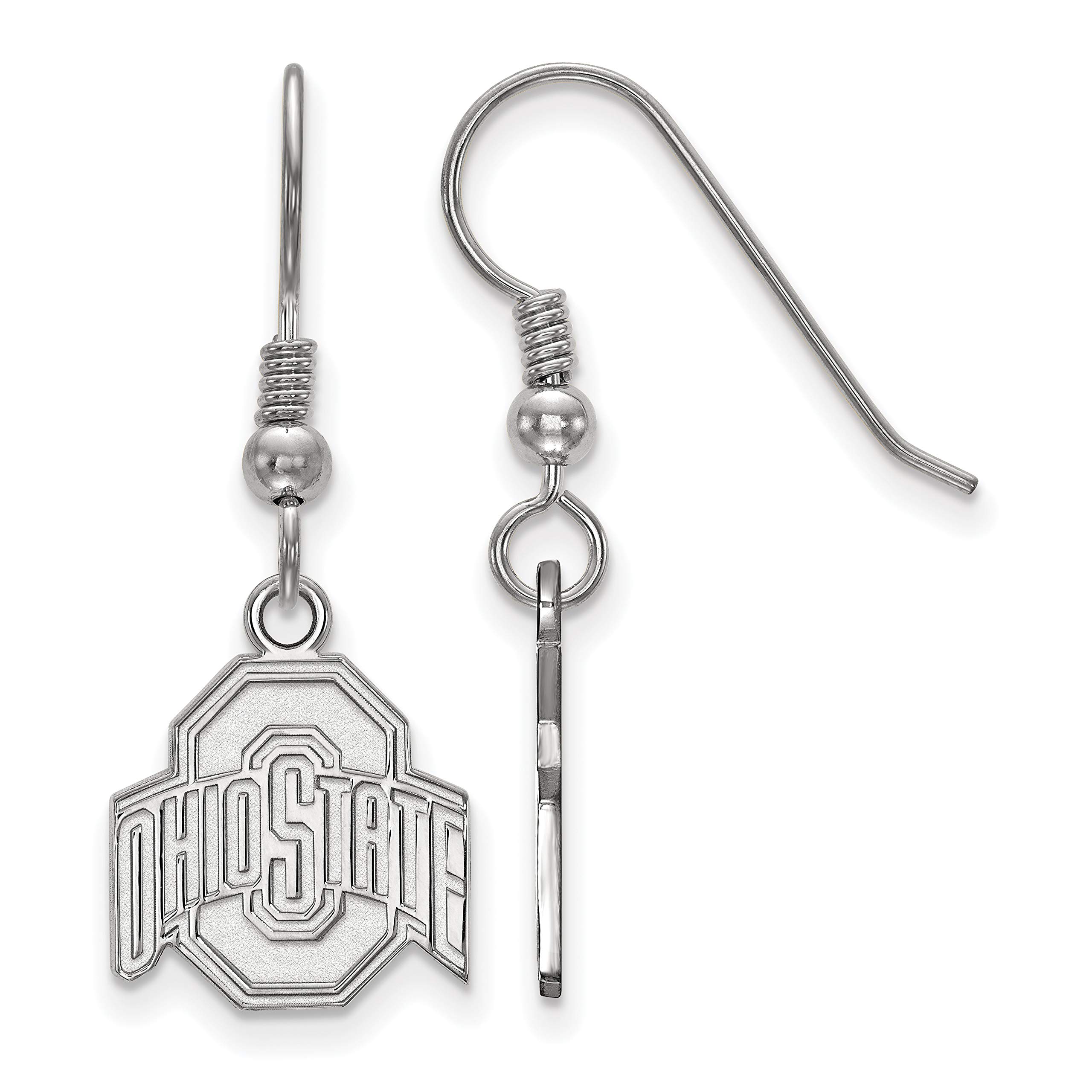 Ohio State Buckeyes Sterling Silver Dangle Earrings with School Letters Logo - Perfect for Game Days, Graduation Gifts & College Pride Accessories