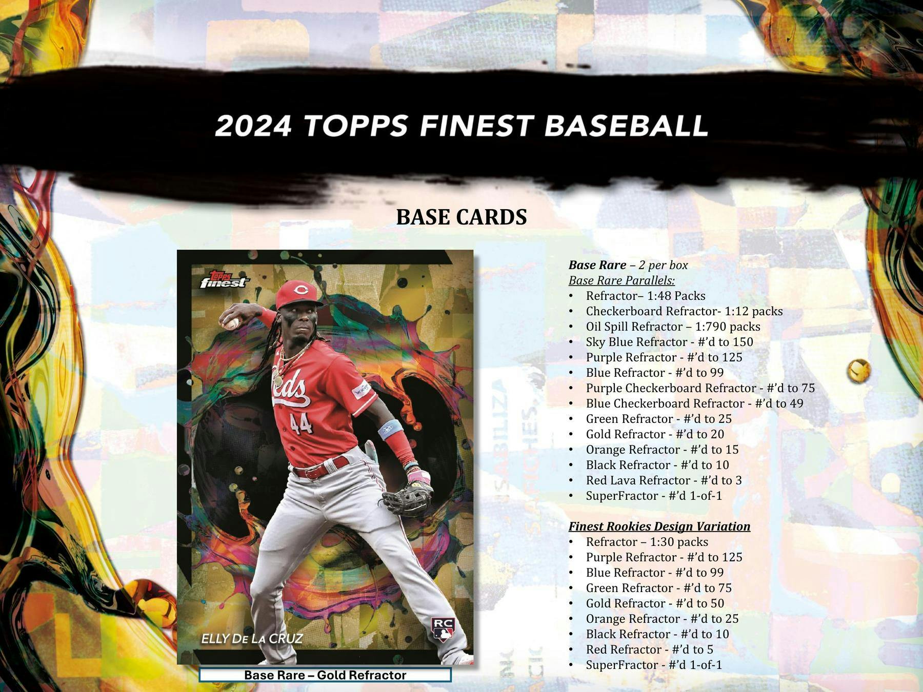 2024 Topps Finest Baseball Hobby Box - Premium MLB Trading Cards Collection for Collectors & Investors - Perfect for Sports Memorabilia Displays & Fantasy Baseball Drafts