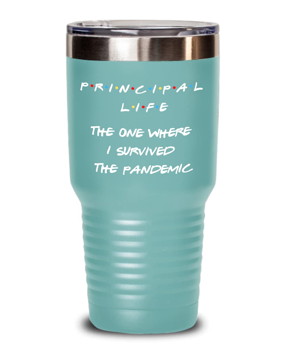 Principal Life Tumbler Mug - Insulated Stainless Steel Travel Cup for Teachers, Pandemic Survivor Gift, Staff Appreciation Present, PTA to Principal Thank You Gift - Perfect for Coffee, Tea & Daily Commute