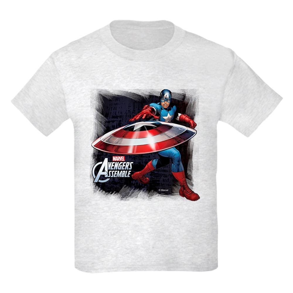 Captain America with Shield Kids T-Shirt | Marvel Superhero Apparel for Boys & Girls | Perfect for Birthday Gifts, School Events & Cosplay