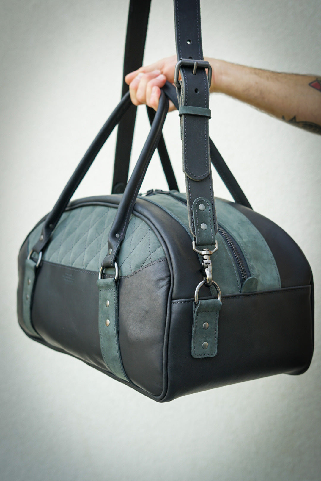Ranch Hand Duffle Bag - Two Tone (Flat Black + Steel Grey) - Durable Travel Duffel for Gym, Work, and Outdoor Adventures