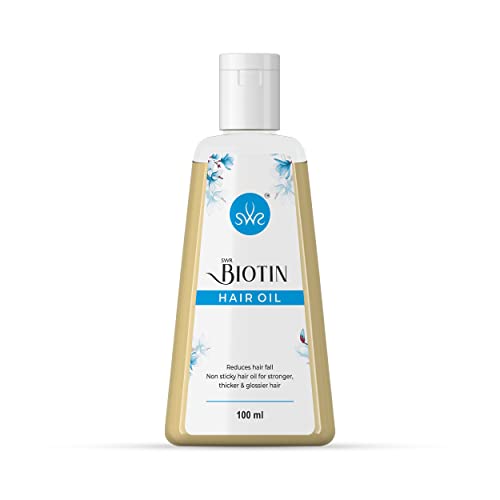 SWR Biotin Hair Oil for Hair Growth - Natural Hair Treatment to Reduce Hair Fall & Nourish Scalp - Best for Dry, Damaged Hair & Daily Hair Care Routine