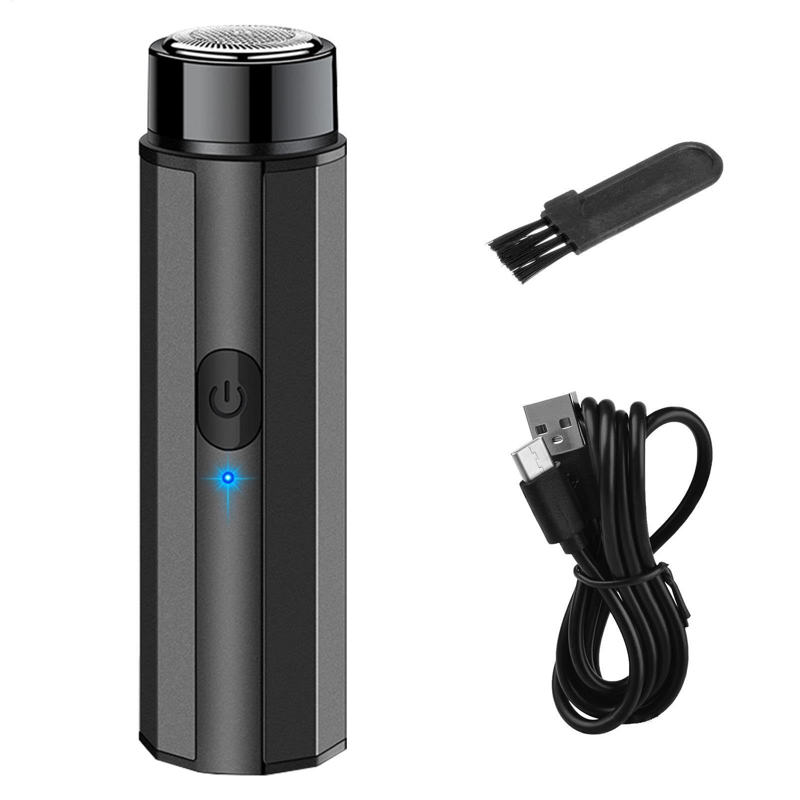 Cordless Electric Razor for Men - USB Rechargeable Travel Shaver with Precision Trimmer | Mini Pocket Size Foil Shaver & Hair Trimmer for Smooth Shaving | Perfect for Business Trips, Gym Bags & Daily Grooming