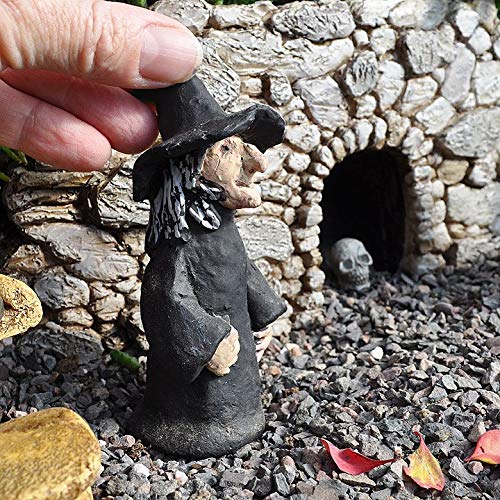 Twilight The Witch Miniature Fairy Garden Statue - Handcrafted Resin Figurine for Mini Gardens, Fairy Houses & Outdoor Decor | Perfect for Home, Office & Gift Giving